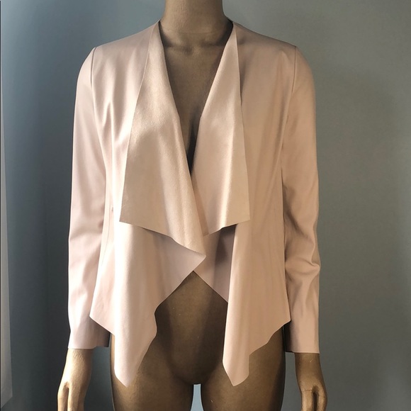 Zara Blush Faux Leather Waterfall Jacket - Picture 2 of 6